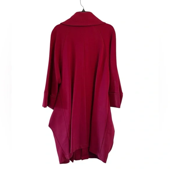 Joseph Ribkoff Classic Cocoon Coat Style 153302 Burgundy Size 8 - Picture 3 of 7